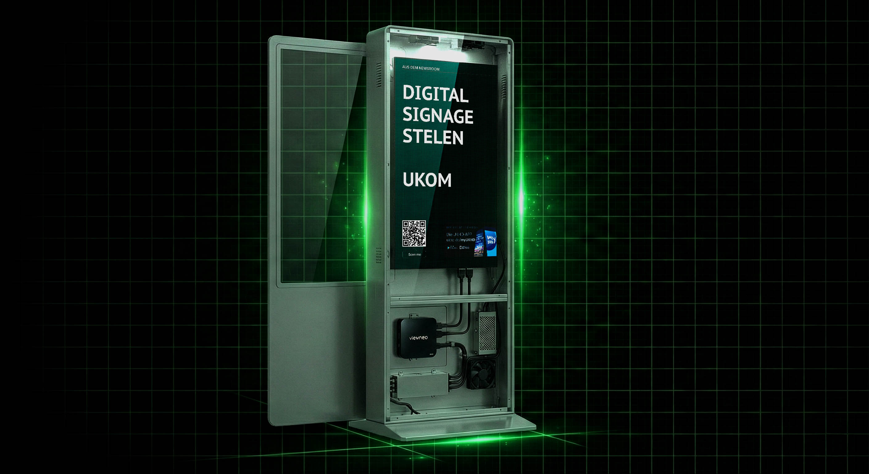 Explosionszeichnung UKHD Stele